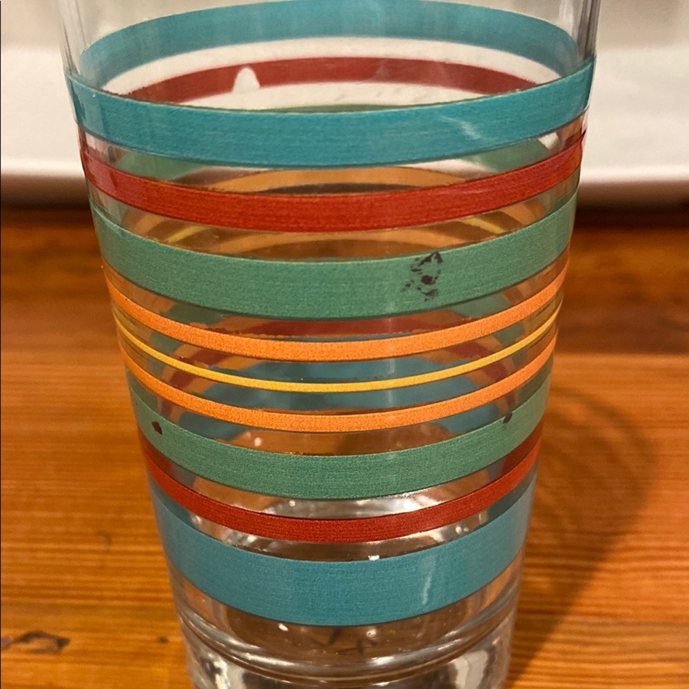 Fiesta Multicolor Striped Glass - Picture 2 of 3